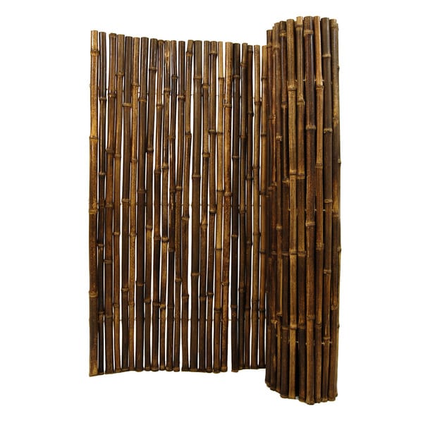 Black Bamboo Yard Fencing 6 ft. H x 8 ft. L x 1 in D