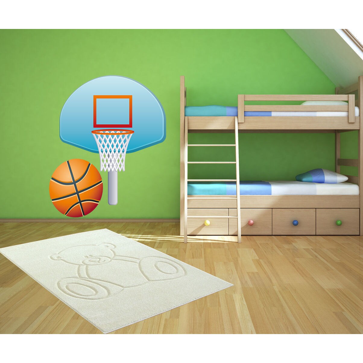 Shop Basketball Court Full Color Decal Basketball Full Color