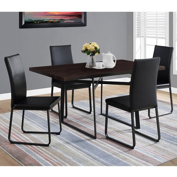 Cappuccino Black Metal Dining Table 36 X 60 Cappuccino Black Metal Dining Table 36 X 60