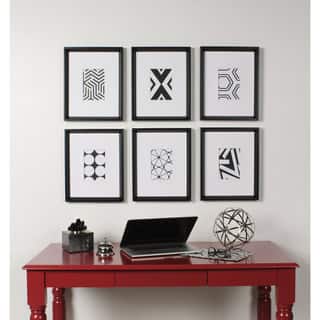 Framed Prints Online At Our Best Art Deals Kate And Laurel Calter 6 Piece Framed Black White Print Art Set
