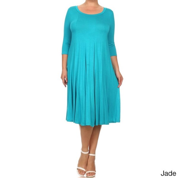 teal color plus size dresses