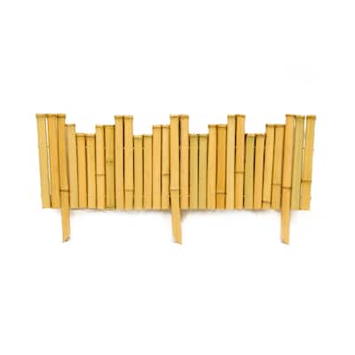 23 in. L x 8 in. H x 0.875 in. D Natural Bamboo Border Edging (5-Pack)
