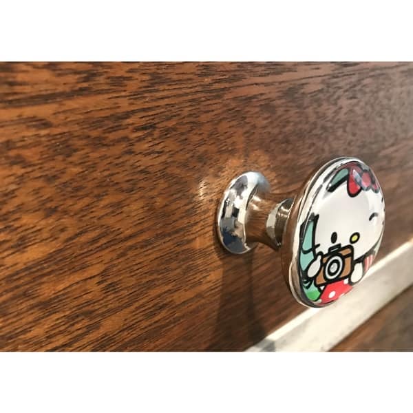 Shop Hello Kitty Camera Glass Knobs Drawer Pulls Pack Of 6