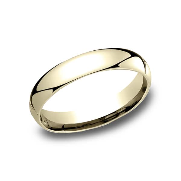 slide 1 of 3, Men's 10k Yellow Gold 4-millimeter Comfort-fit Wedding Band - 10K Yellow Gold - 10K Yellow Gold - 10K Yellow Gold