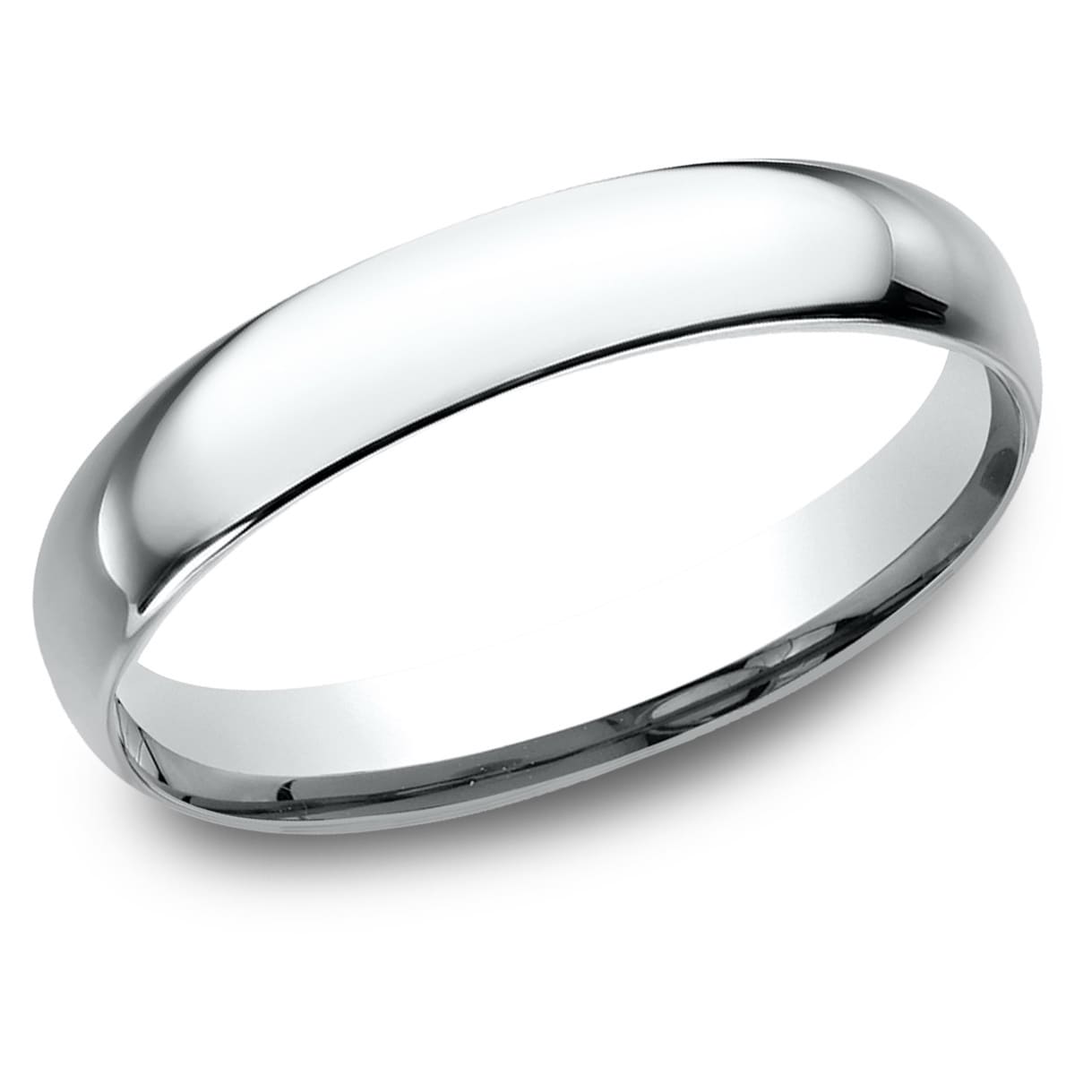 white gold comfort fit women's wedding band