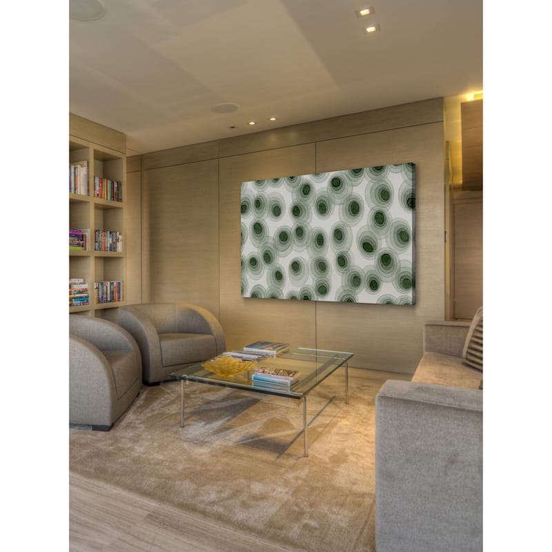 Marmont Hill - 'Earthy Green Ovals' by Nikki Galapon Painting Print on Wrapped Canvas