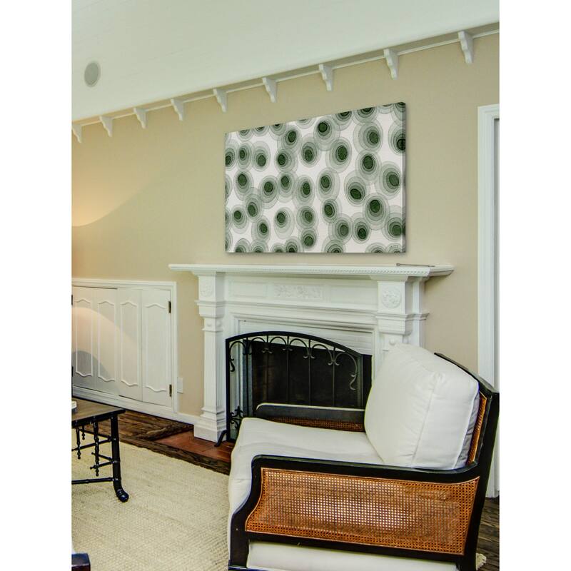 Marmont Hill - 'Earthy Green Ovals' by Nikki Galapon Painting Print on Wrapped Canvas