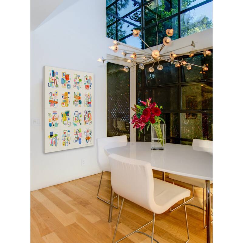 Marmont Hill - 'Busy Shapes' by Nikki Galapon Painting Print on Wrapped Canvas - Multi-Color