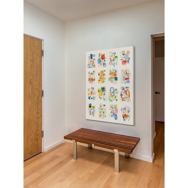 Marmont Hill - 'Busy Shapes' by Nikki Galapon Painting Print on Wrapped Canvas - Multi-Color