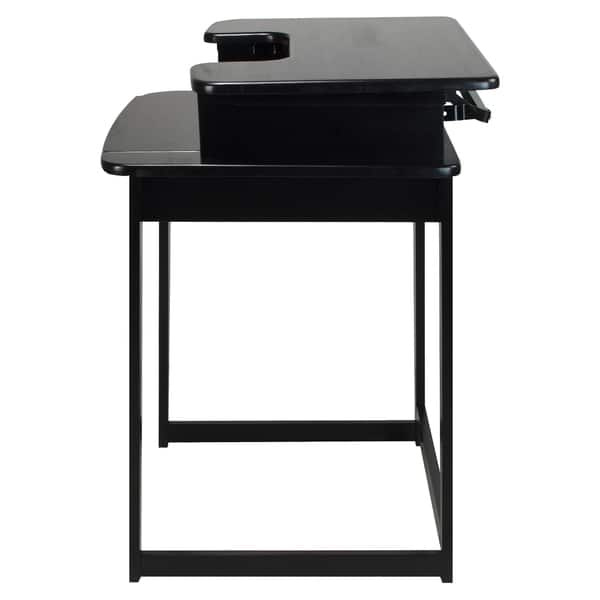 Shop Contemporary Freestyle Stand Up Or Sit Down Black Wood Desk