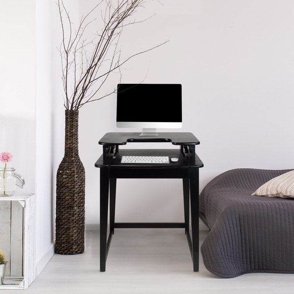 Contemporary Freestyle Stand-up or Sit Down Black Wood ...