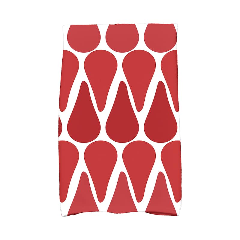 18 x 30-inch, Watermelon Seeds, Geometric Print Hand Towel - Red