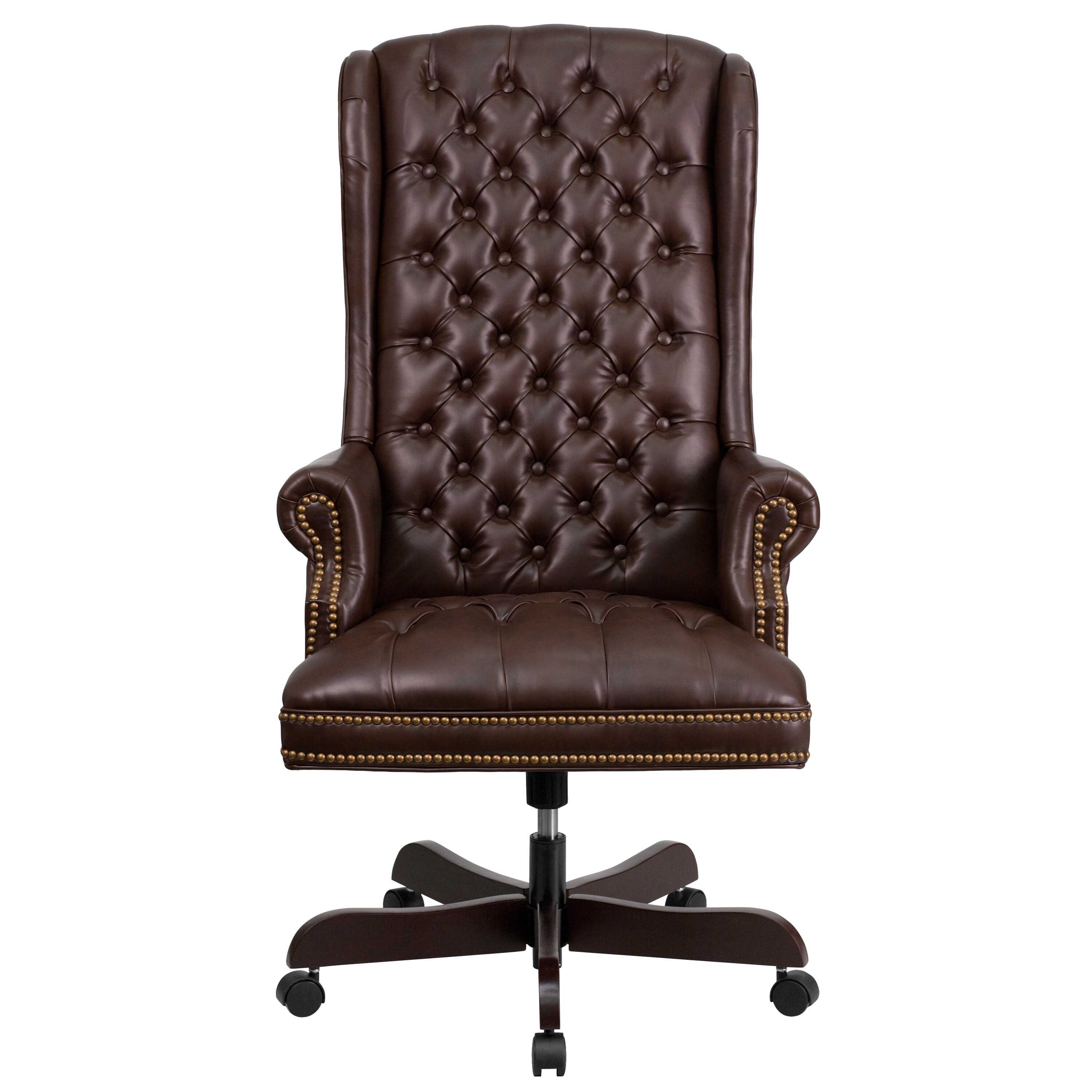 dark leather office chair