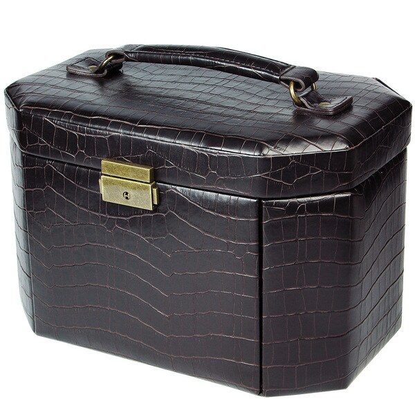 Ikee Design Leatherette Luxury Lockable Jewelry Box - Free Shipping ...