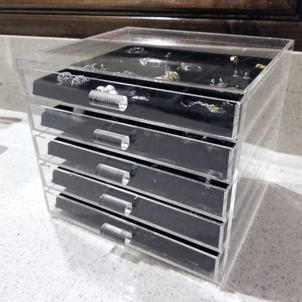 Shop Ikee Design Acrylic 5 Tier Jewelry Organizer With 5 And 16