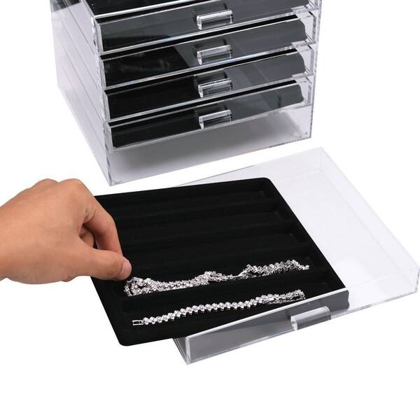Shop Ikee Design Acrylic 5 Tier Jewelry Organizer With 5 And 16