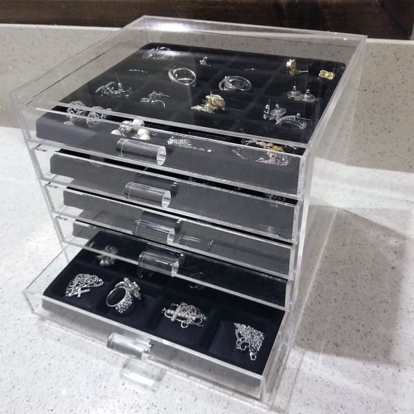 Shop Ikee Design Acrylic 5 Tier Jewelry Organizer With 5 And 16