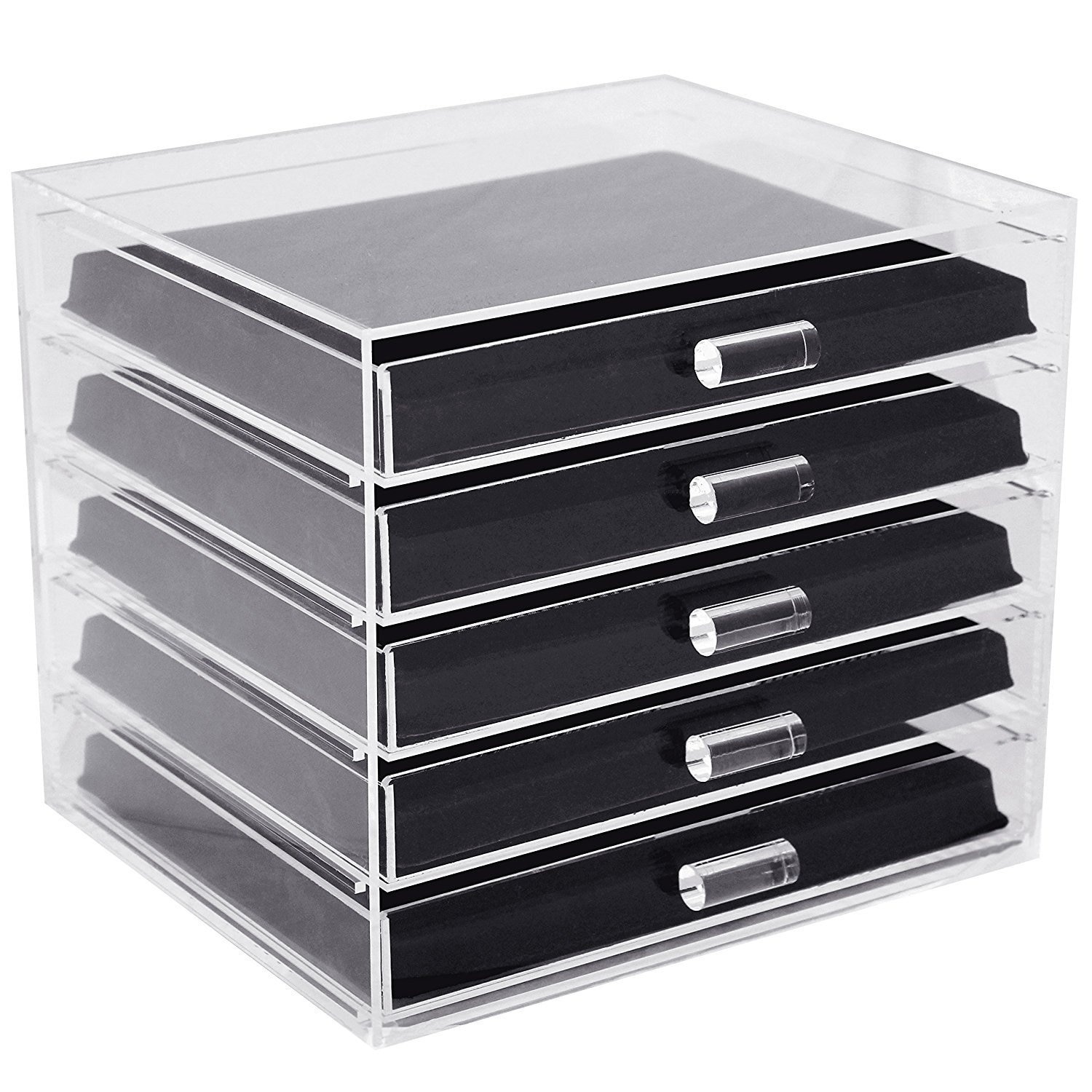 Acrylic 5-Tier Jewelry Organizer with 5- and 16-co...