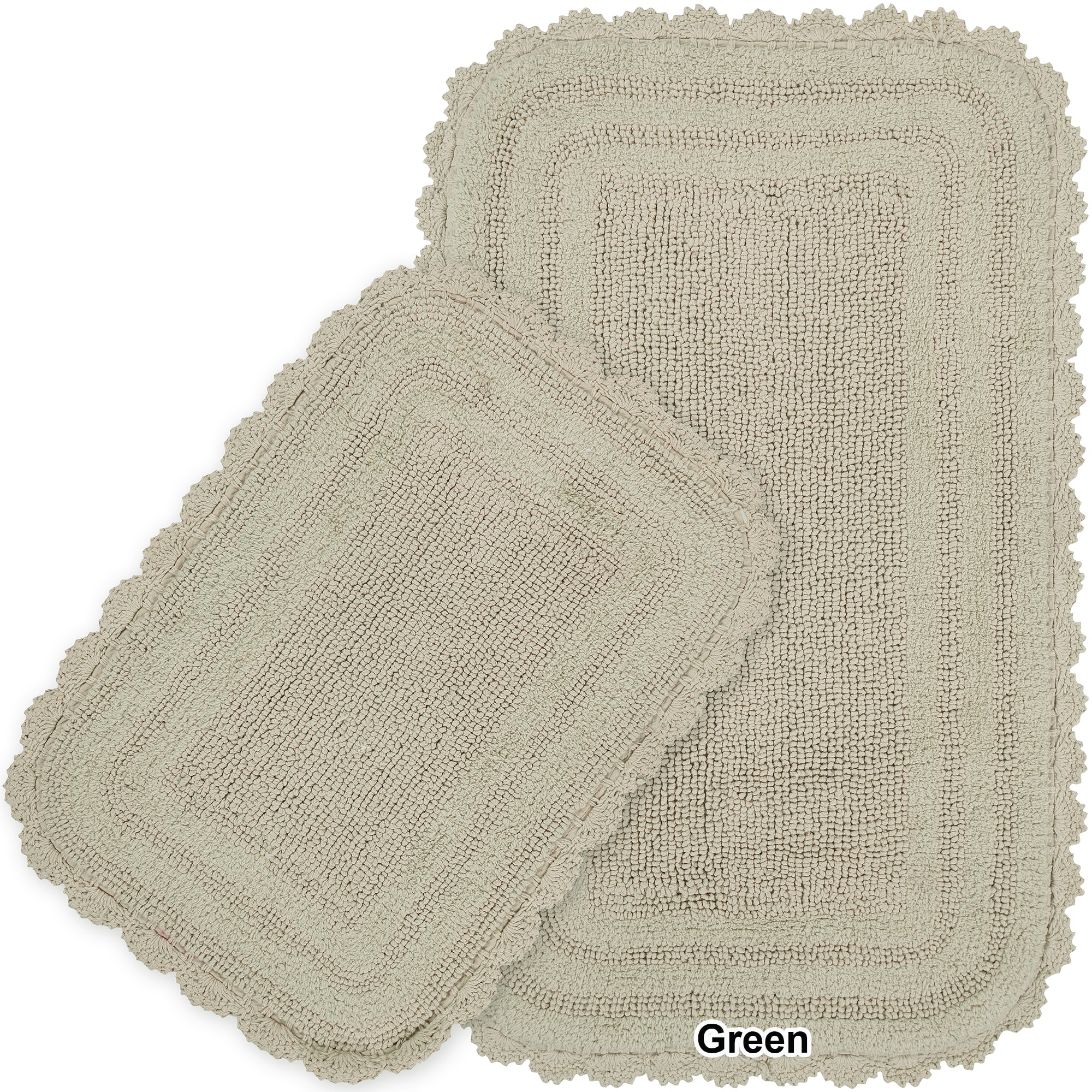 Chesapeake Whitney Ombre 2 Piece Reversible Cotton Bath Rug Set