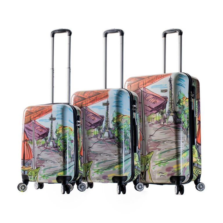 eiffel tower hard shell luggage