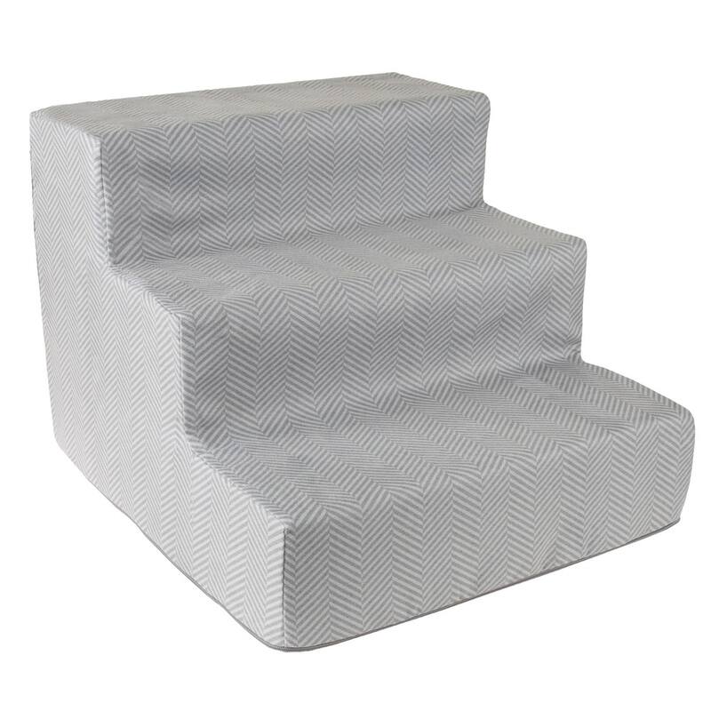 Petmaker 3-Step Pet Stairs with Removable Zippered Microfiber Cover