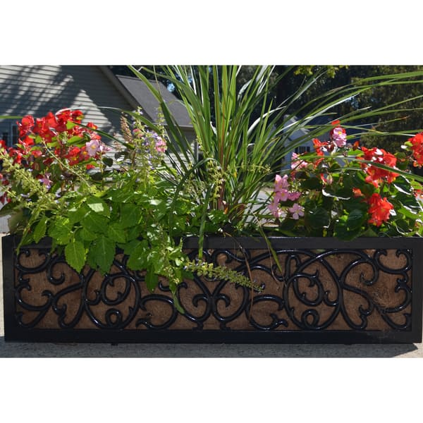 Shop English Garden Canterbury Cast Aluminum Rectangular Planter