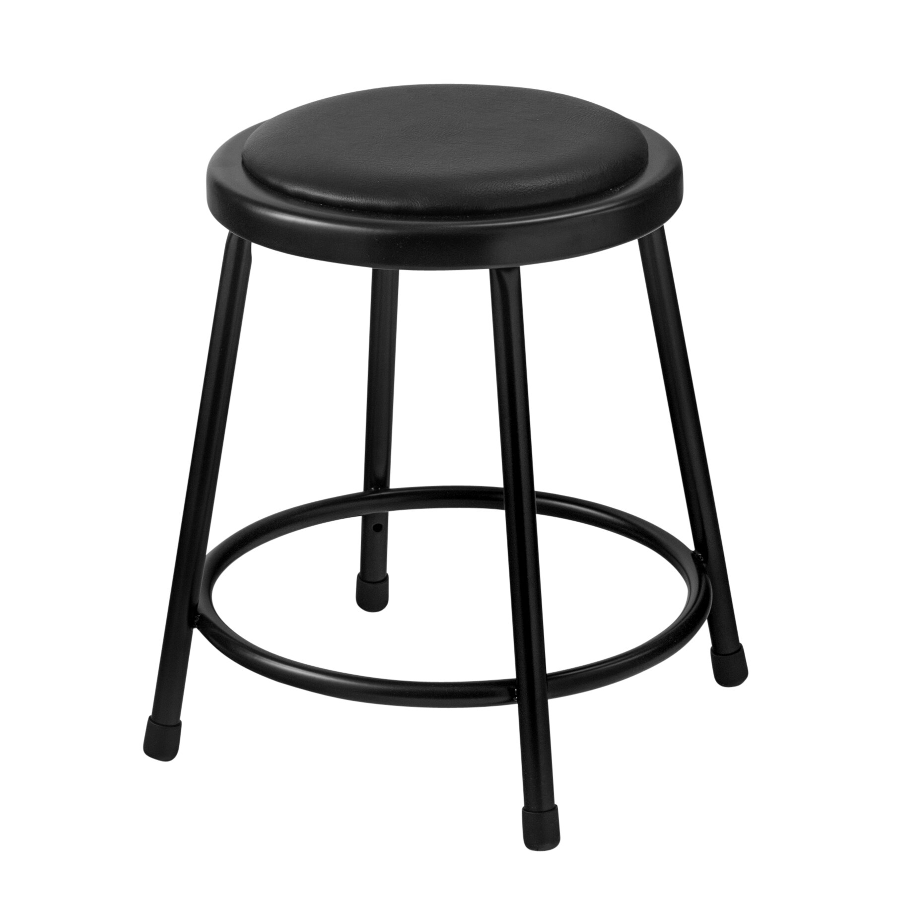 Shop Black Vinyl Padded Stool Overstock 13848881