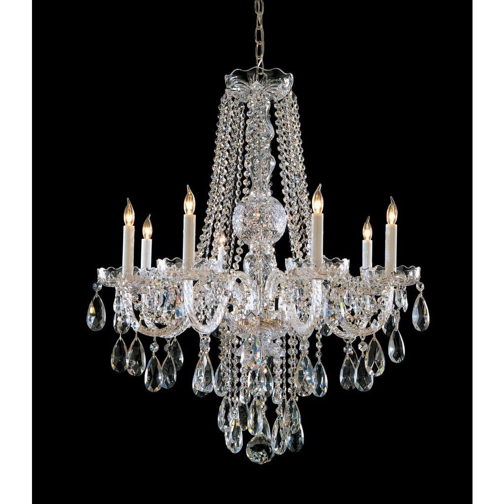8-light Polished Chrome/ Crystal Chandelier - Polished Chrome