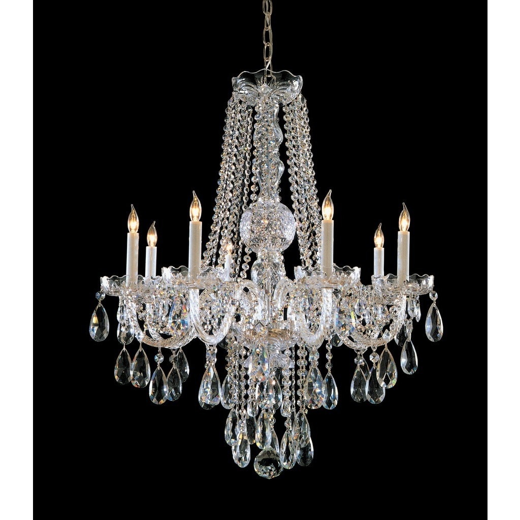 8-light Polished Chrome/ Crystal Chandelier - Polished Chrome