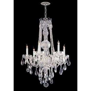 6-light Polished Chrome/ Crystal Chandelier - Chrome