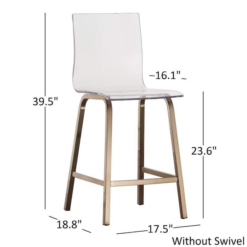 Nova Round Glass Top Vortex Iron Base 5-Piece Counter Height Dining Set by iNSPIRE Q Bold