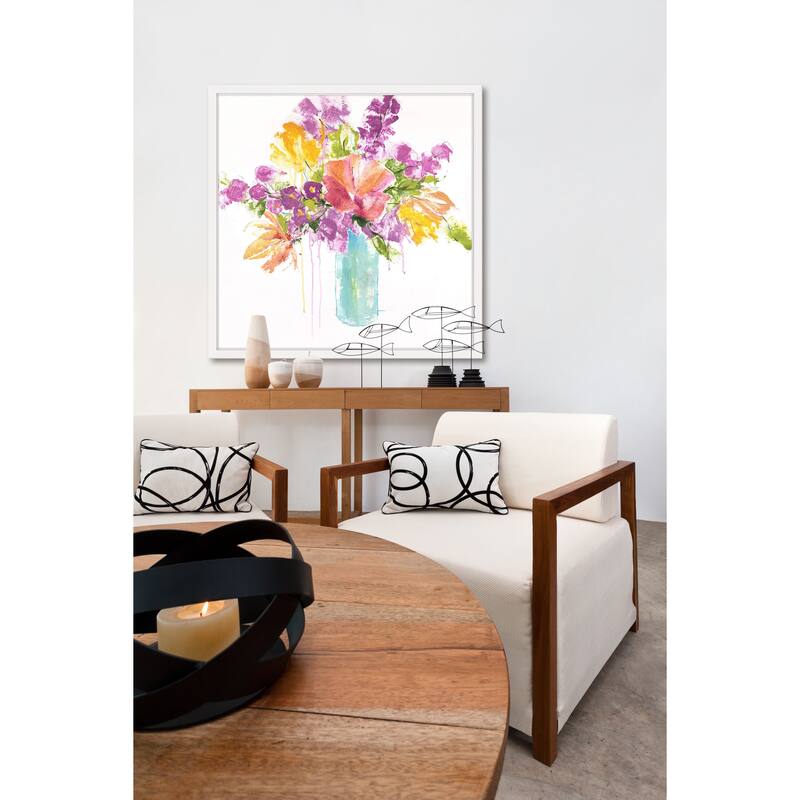 Marmont Hill - 'Tropical Blooms' by Julie Joy Framed Painting Print
