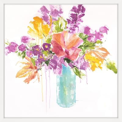 Marmont Hill - 'Tropical Blooms' by Julie Joy Framed Painting Print