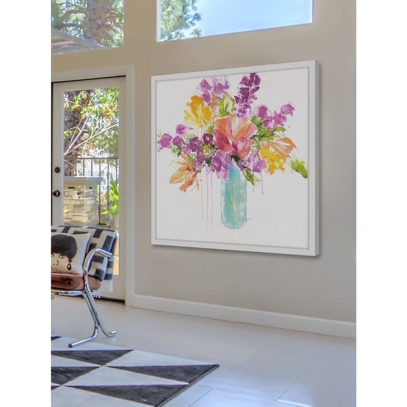 Marmont Hill - 'Tropical Blooms' by Julie Joy Framed Painting Print