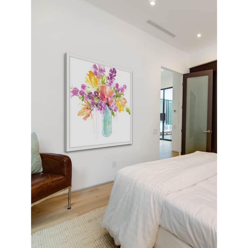 Marmont Hill - 'Tropical Blooms' by Julie Joy Framed Painting Print