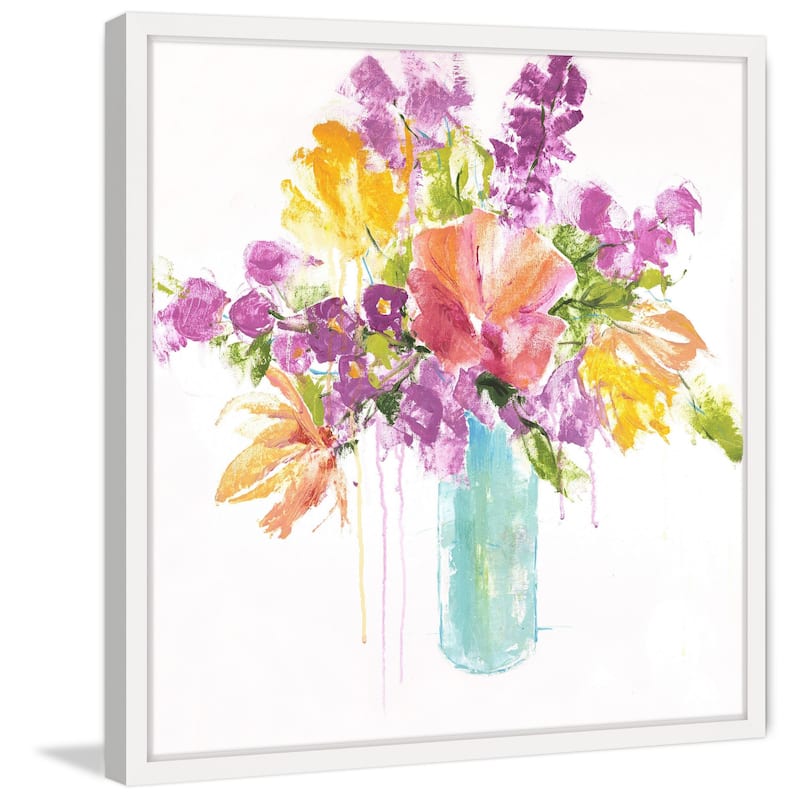 Marmont Hill - 'Tropical Blooms' by Julie Joy Framed Painting Print