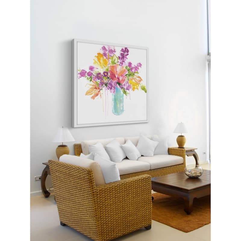 Marmont Hill - 'Tropical Blooms' by Julie Joy Framed Painting Print