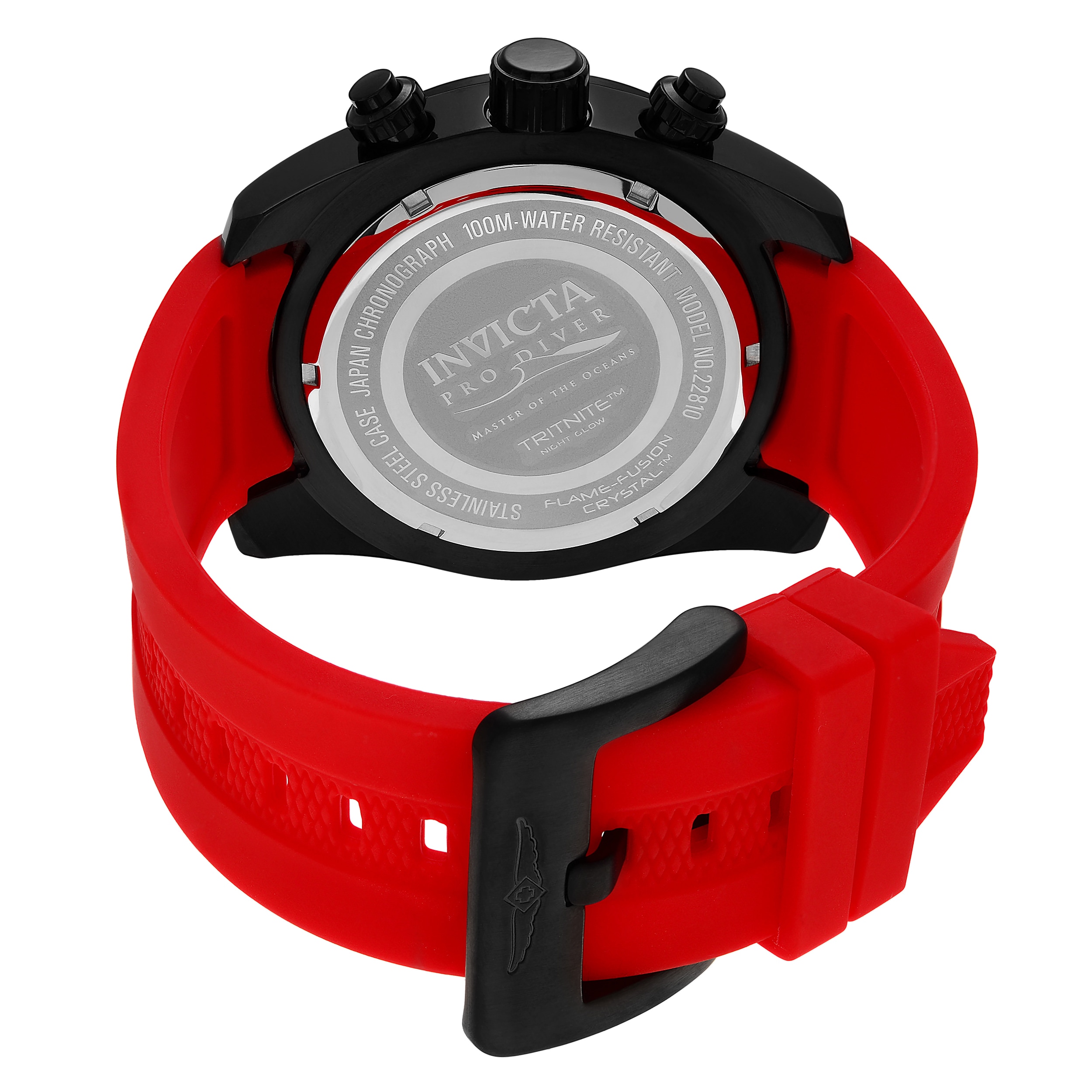 invicta black and red watch