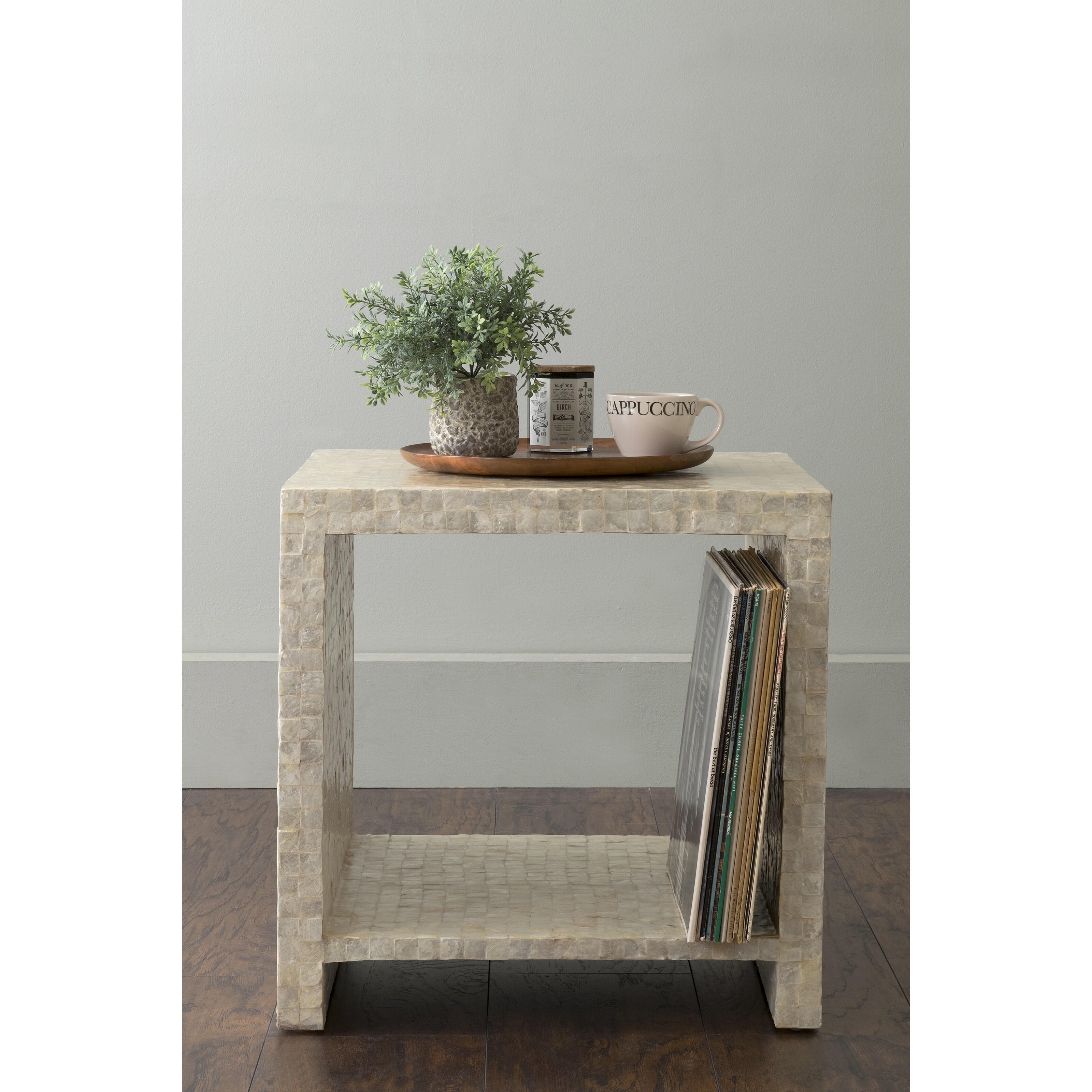 Clay Alder Home Ash Yutan Off White Square Wood And Capiz Clay Alder Home Ash Yutan Off White Square Wood And Capiz Accent Table