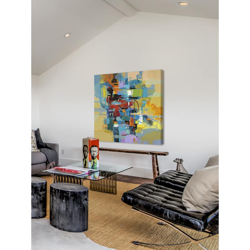 Marmont Hill - 'Good Vibrations' by Julie Joy Painting Print on Wrapped Canvas - Multi-Color