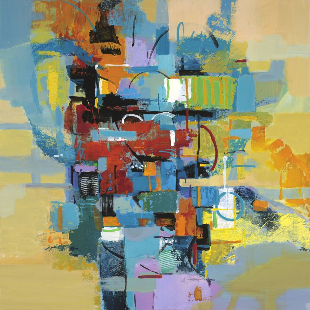 Marmont Hill - 'Good Vibrations' by Julie Joy Painting Print on Wrapped Canvas - Multi-Color