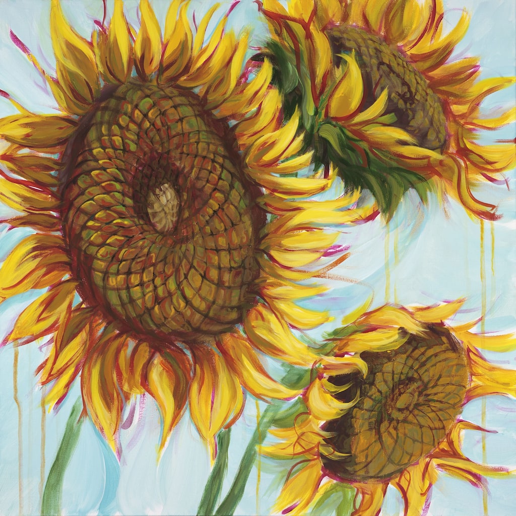 Marmont Hill - 'Sunflower Love I' by Julie Joy Painting Print on Wrapped Canvas - Multi-Color