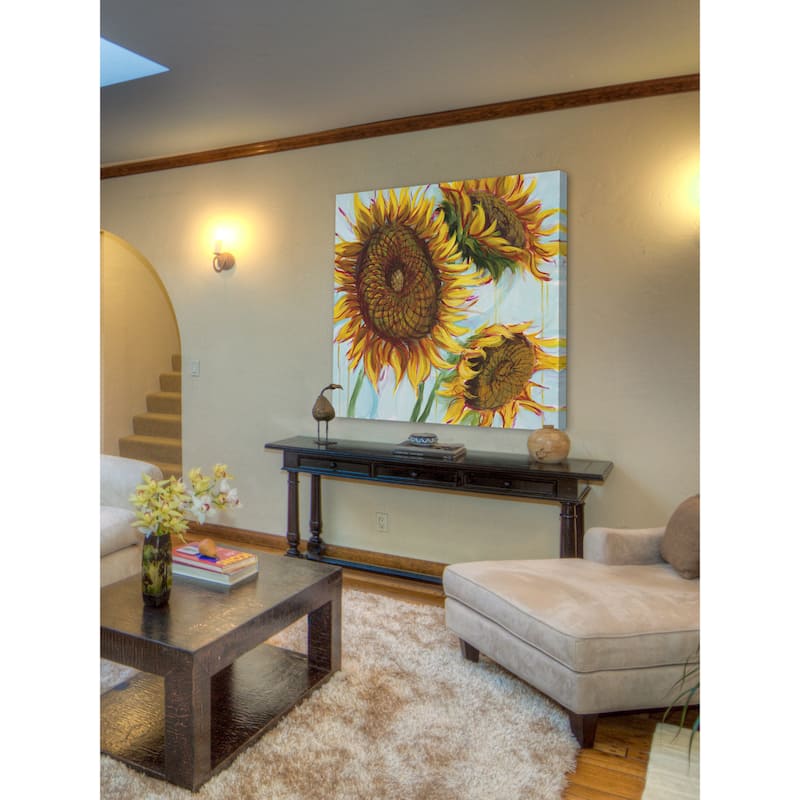 Marmont Hill - 'Sunflower Love I' by Julie Joy Painting Print on Wrapped Canvas - Multi-Color