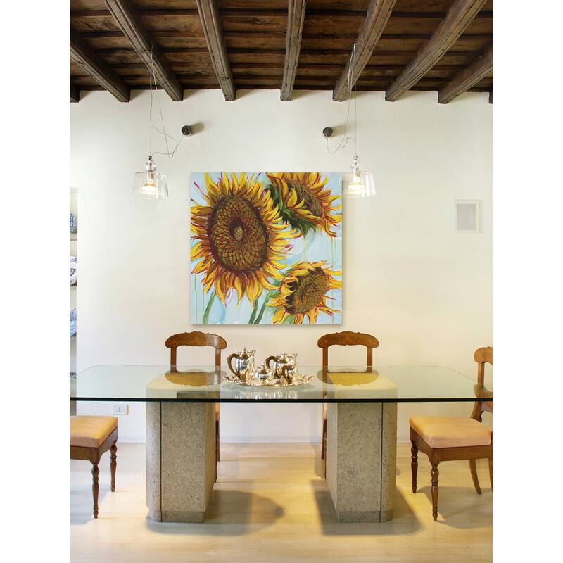 Marmont Hill - 'Sunflower Love I' by Julie Joy Painting Print on Wrapped Canvas - Multi-Color