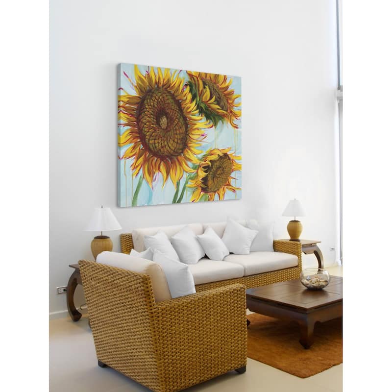 Marmont Hill - 'Sunflower Love I' by Julie Joy Painting Print on Wrapped Canvas - Multi-Color