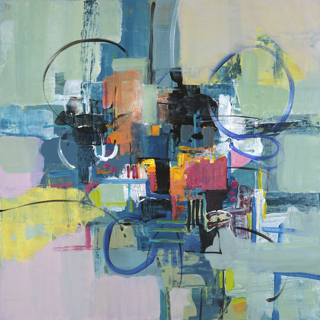 Marmont Hill - 'Time Travel I' by Julie Joy Painting Print on Wrapped Canvas - Multi-Color