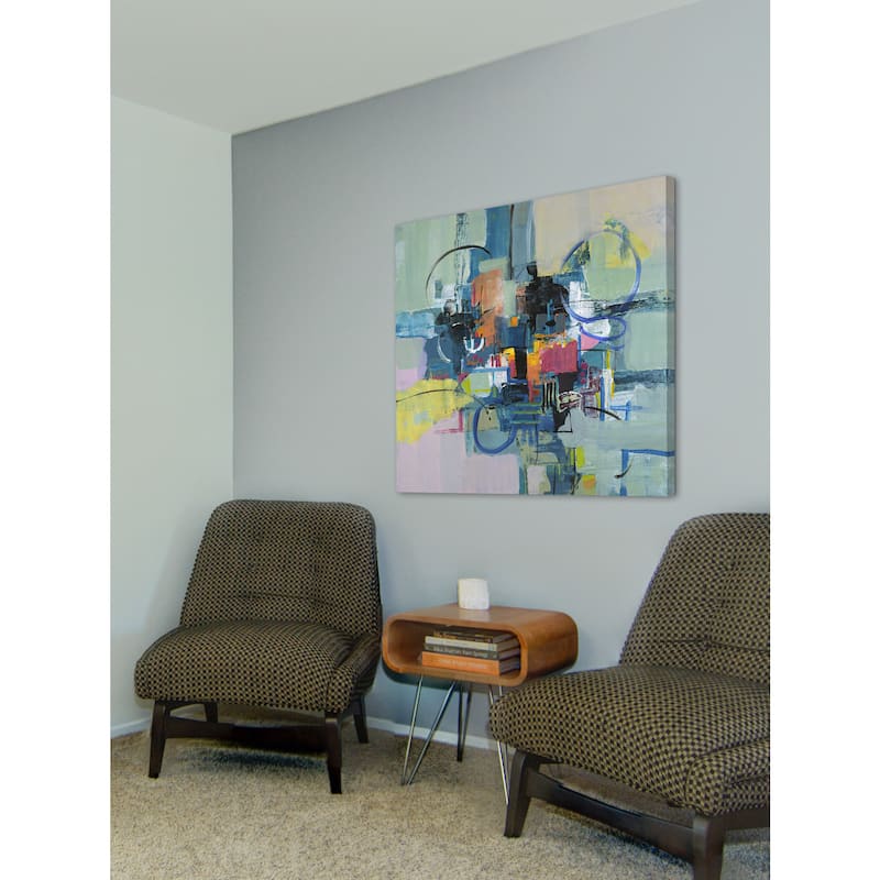 Marmont Hill - 'Time Travel I' by Julie Joy Painting Print on Wrapped Canvas - Multi-Color