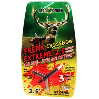 Dead Ringer Freak Extreme Stainless Steel 125-grain Crossbow Broadheads (Pack of 3)