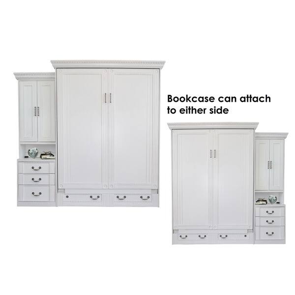 Shop Empire Antique White Queen Size Murphy Bed And Pier Cabinet