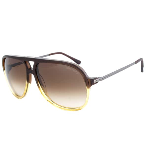 Tom Ford Damian Sunglasses FT0333 50K in Brown/Yellow (As Is Item) -  Overstock - 13860616